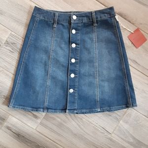 NWT Mossimo Button Front Denim Skirt Size 4